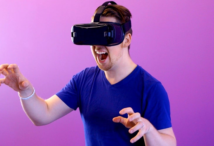 Image Of A Man Wearing A VR
